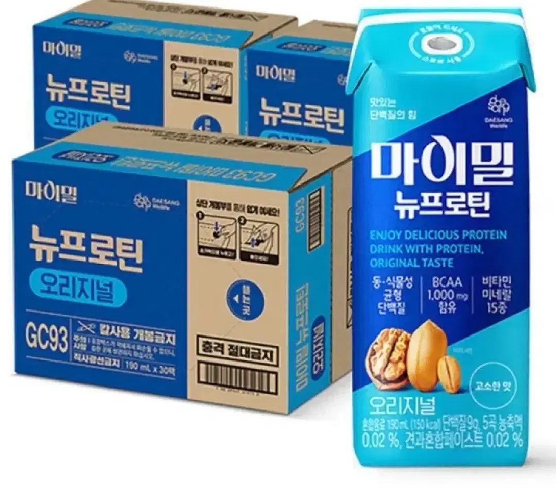 대상 마이밀 뉴프로틴 190ml 72개 단백질음료